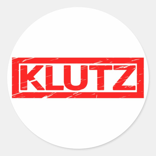 Klutz Stamp Classic Round Sticker (Front)