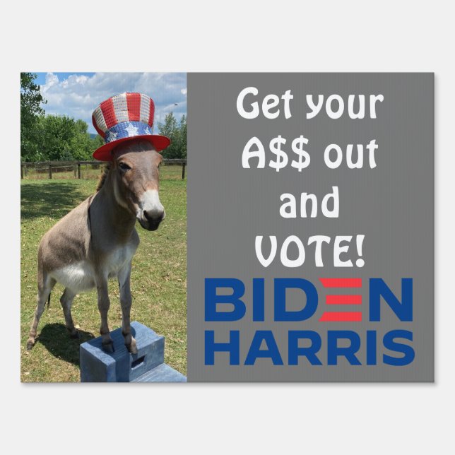 KMCphoto Biden Donkey yard sign (Back)