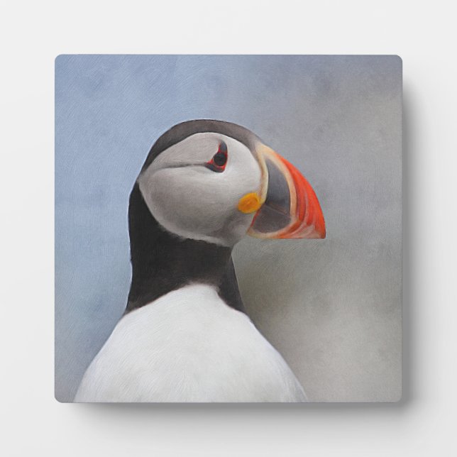KMCphoto Painted Puffin Plaque (Front)