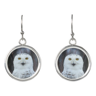 KMCphoto Snowy owl earrings