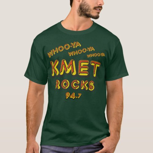 KMET Rocks Retro Defunct Los Angeles Radio Station T_Shirt