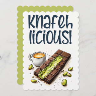 Knafehlicious Chocolate Kunafa Pistachio Coffee Invitation