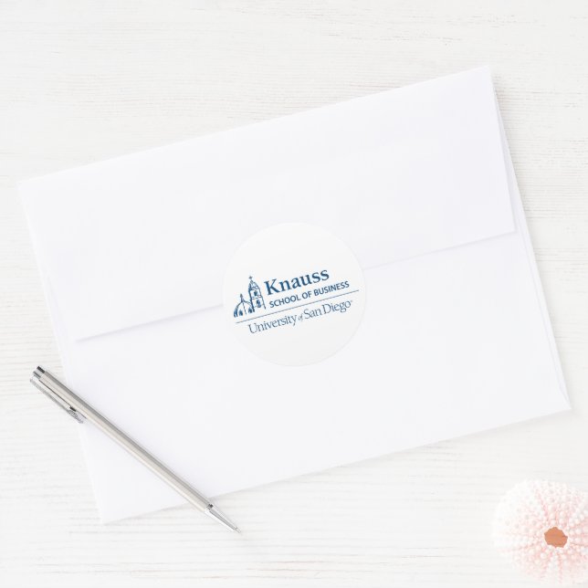 Knauss School of Business Classic Round Sticker (Envelope)