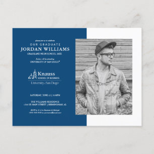 Knauss School of Business   Graduation Announcement Postcard