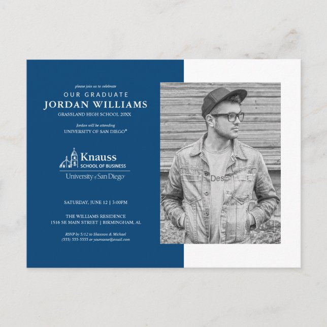 Knauss School of Business | Graduation Announcement Postcard (Front)