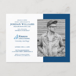 Knauss School of Business   Graduation Announcement Postcard