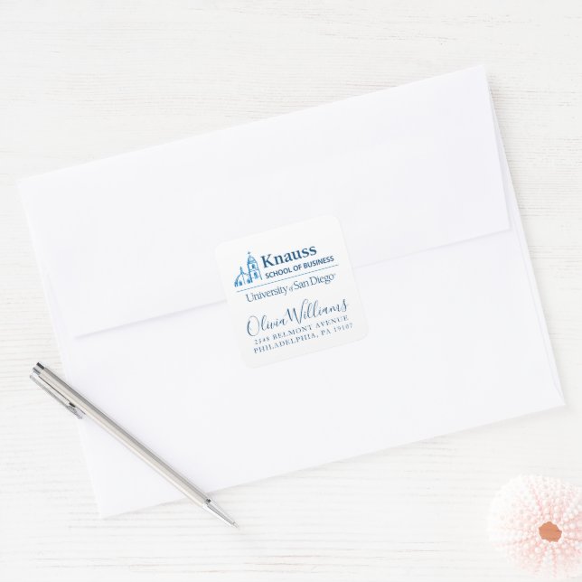Knauss School of Business Square Sticker (Envelope)