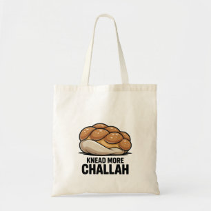 Knead More Challah Jewish Jew Baking Tote Bag