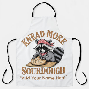 Knead More Sourdough Shirt, Funny Raccoon Baker Apron