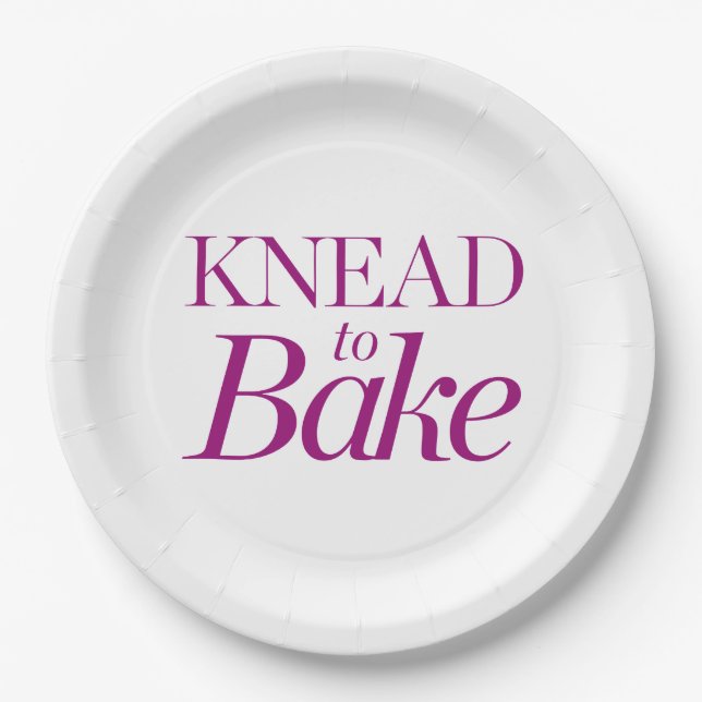 Knead To Bake Paper Plates (Front)