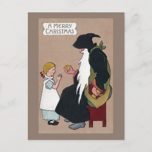 Knecht Ruprecht Vintage German Christmas Folklore Holiday Postcard