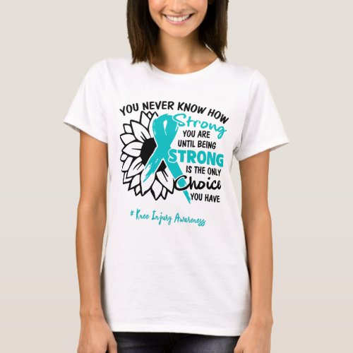 Knee Injury Awareness Ribbon Support Gifts T_Shirt