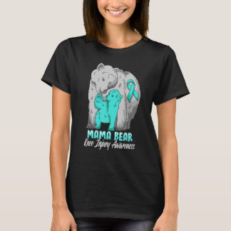 Knee Injury Child Awareness Father Bear Support Ri T-Shirt