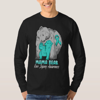 Knee Injury Child Awareness Father Bear Support Ri T-Shirt