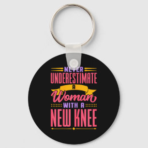 Knee Replacement For Women New Knee Surgery Recove Keychain