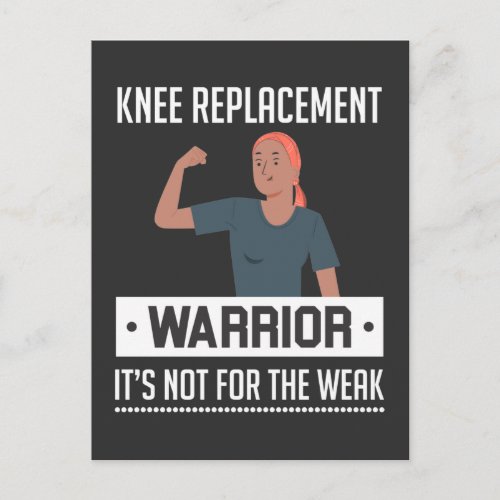 Knee Replacement Knee Surgery Recovery Warrior Postcard