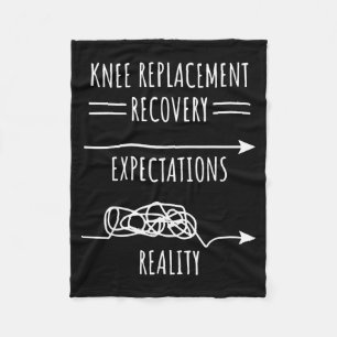 Knee Replacement Recovery Expectations Reality Sur Fleece Blanket