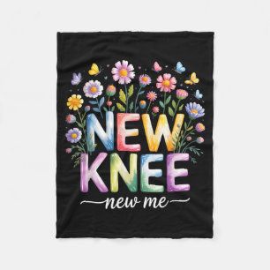 Knee Replacement Recovery Surgery Funny New Knee N Fleece Blanket