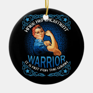Knee Replacement Warrior Knee Surgery Recovery Ceramic Ornament