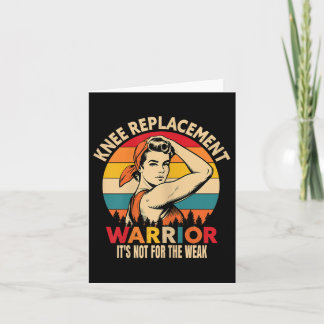 Knee Replacement Warrior Uplifting For Post-surger Card