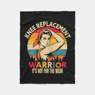 Knee Replacement Warrior Uplifting For Post-surger Fleece Blanket