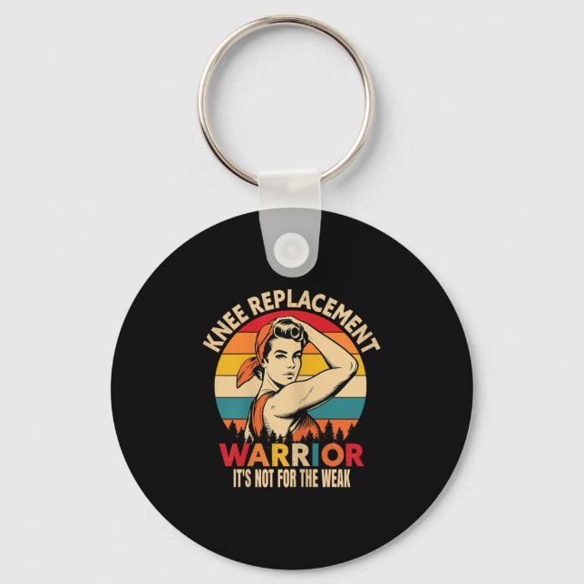 Knee Replacement Warrior Uplifting For Post-surger Keychain (Front)