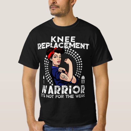 Knee Replacement women T Warrior Awareness Gift T_Shirt