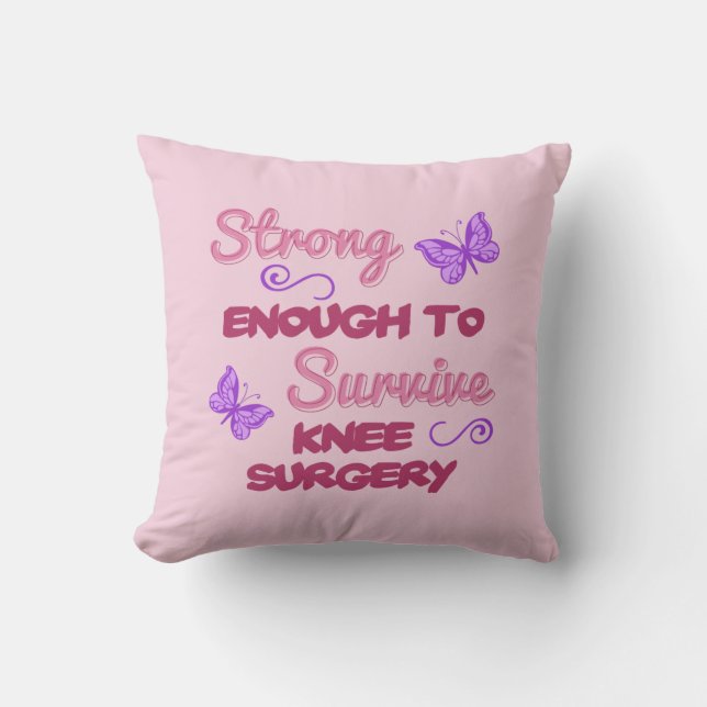 Knee Surgery For Women Throw Pillow (Front)