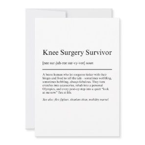 Knee Surgery Funny Gift Card