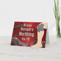 KNEE SURGERY  GET WELL CARD - DUCT TAPE