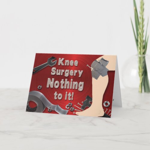 KNEE SURGERY GET WELL CARD  DUCT TAPE