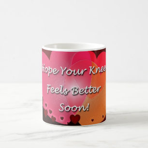 Knee Surgery Get Well Soon Hearts Coffee Mug