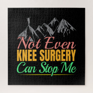 Knee Surgery Hiking Quote - Mountain Climber Jigsaw Puzzle