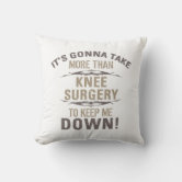 Bionic Knee Club Knee Replacement Surgery 70s Logo Throw Pillow