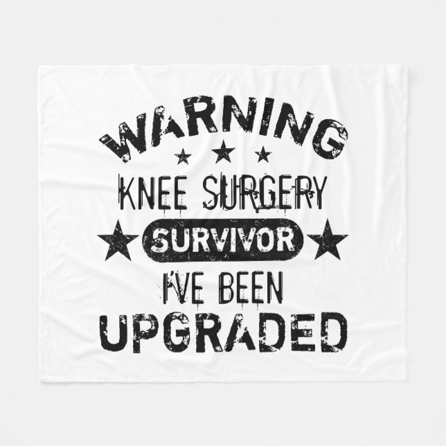 Knee Surgery Humor Upgraded Fleece Blanket (Front (Horizontal))