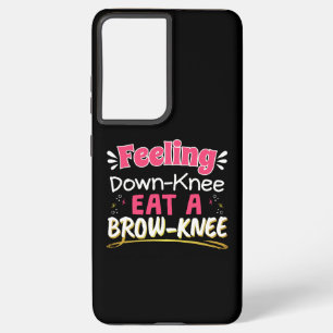 Knee Surgery Positivity Pun - Cute Brownie Samsung Galaxy S21+ Case