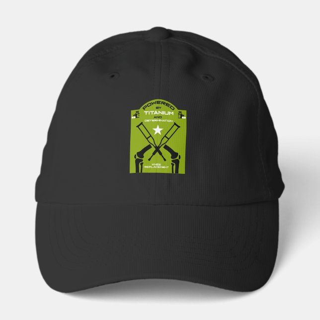Knee Surgery Recovery Get Well Performance Cap (Front)
