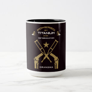 Knee Surgery Recovery Get Well Two-Tone Coffee Mug