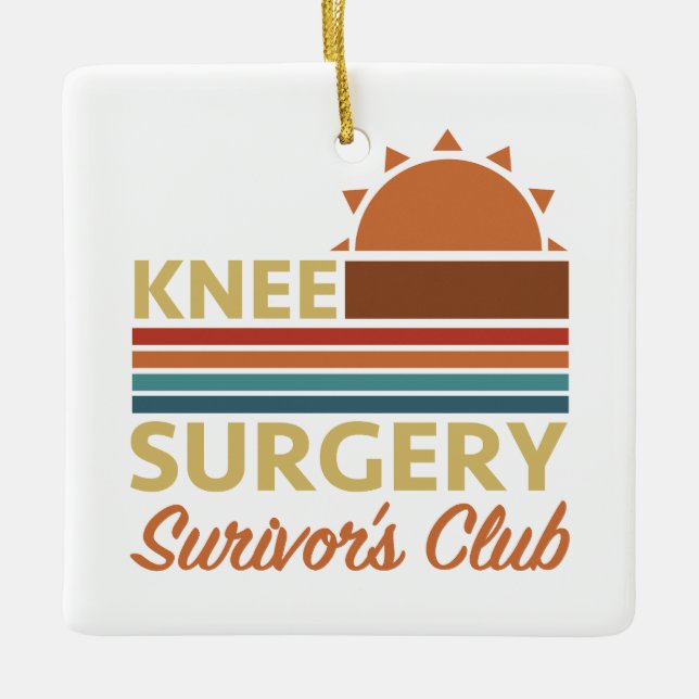 Knee Surgery Recovery Humor Ceramic Ornament (Front)