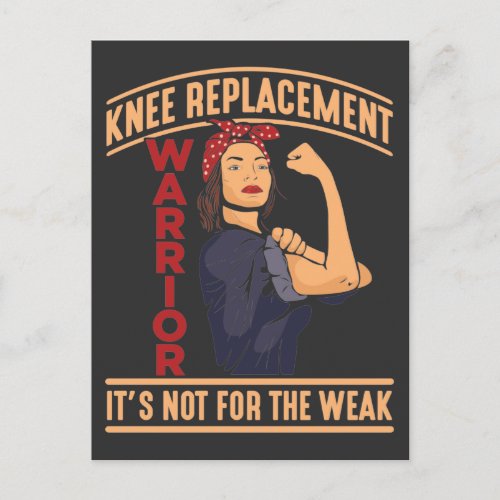 Knee Surgery Recovery Knee Replacement Warrior Postcard