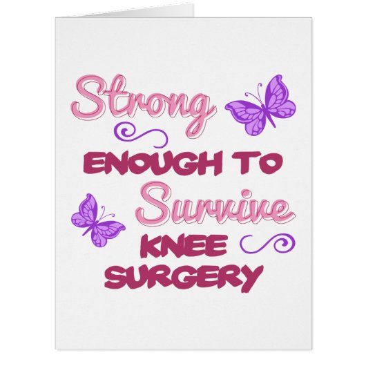 Knee Surgery Strong Cards (Front)