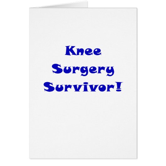 Knee Surgery Survivor Cards (Front)