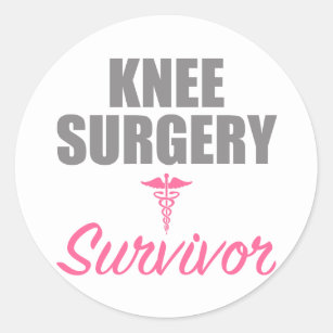 Knee Surgery Survivor Classic Round Sticker