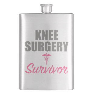 Knee Surgery Survivor Flask