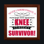 Knee Surgery Survivor Gift Box<br><div class="desc">A funny surgery recovery gift idea for strong men and women who should not be underestimated!</div>