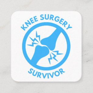 Knee Surgery Survivor Square Business Card