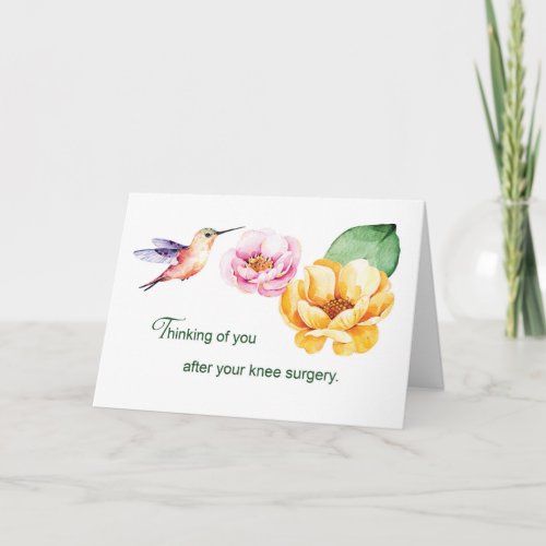 Knee Surgery Thinking of You Flowers  Card