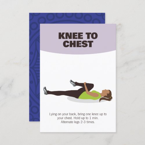 Knee To Chest _ Personalized Exercise Fitness Card