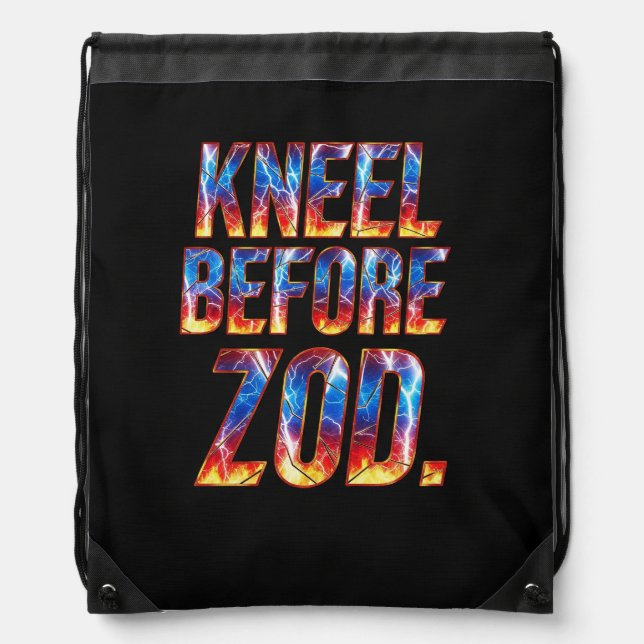Kneel Before Zod. Drawstring Bag (Front)