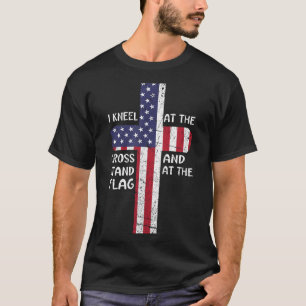 Kneel Cross At The Cross Memorial Day Never Forget T-Shirt